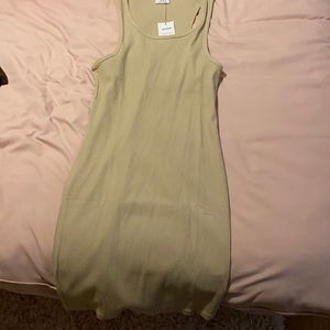 Tan fitted dress